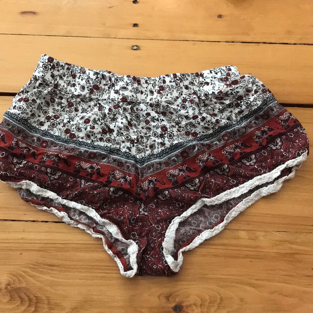 Elephant print shorts